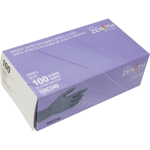 Medical Grade Disposable Gloves, Small, Nitrile, 6-mil, Powder-Free, Black, Class 2 Rideout Tool & Machine Inc.