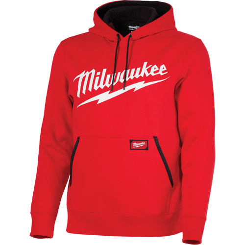 Midweight Pullover Hoodie with Milwaukee&reg; Logo, Men's, Small, Red Rideout Tool & Machine Inc.