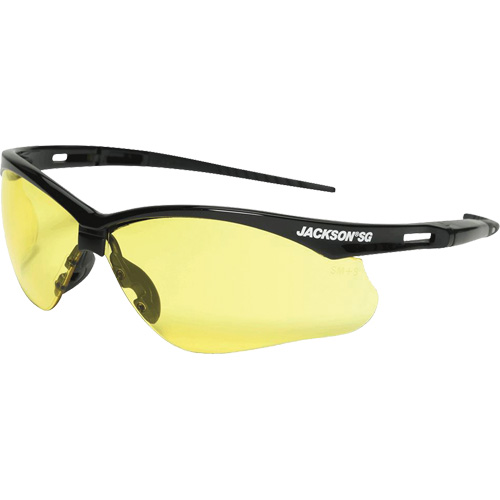 Lunettes de s&eacute;curit&eacute;, Lentille Ambr&eacute;e, Anti-&eacute;gratignures, ANSI Z87+/R&eacute;pond ou surpasse la norme CSA Z94.3 Rideout Tool & Machine Inc.