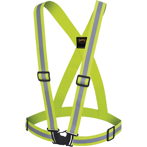 5497 Safety Sash, High Visibility Lime-Yellow, Silver Reflective Colour, One Size Rideout Tool & Machine Inc.