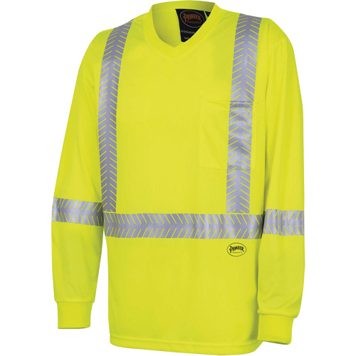 6905A Chandail de s&eacute;curit&eacute; &agrave; manches longues ultra respirant et ultra frais, T-petit, Jaune lime haute visibilit&eacute; Rideout Tool & Machine Inc.