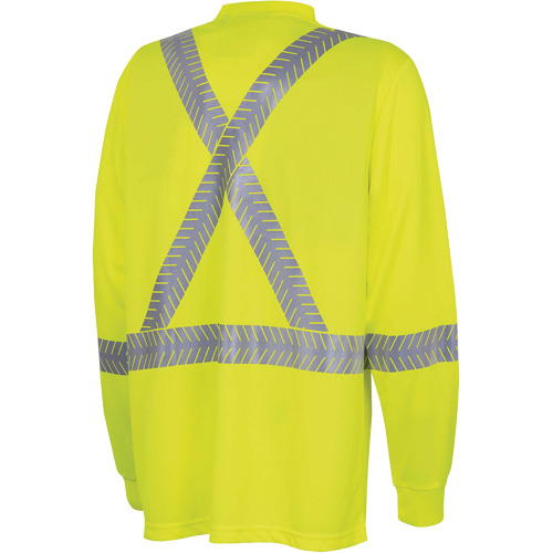 6905A Chandail de s&eacute;curit&eacute; &agrave; manches longues ultra respirant et ultra frais, T-petit, Jaune lime haute visibilit&eacute; Rideout Tool & Machine Inc.