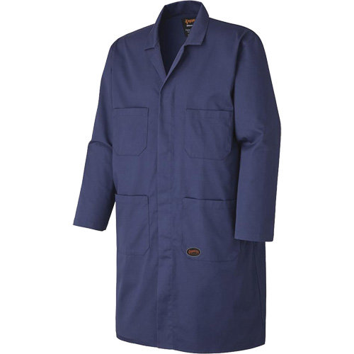 512 Shop Coat, Poly-Cotton, Small, Navy Blue Rideout Tool & Machine Inc.