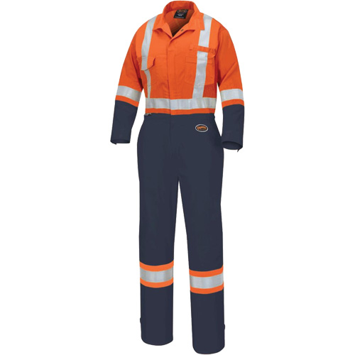 5514WBB Combinaisons de s&eacute;curit&eacute; pour femmes 2 tons, T-petit, Orange haute visibilit&eacute;/Bleu marin Rideout Tool & Machine Inc.