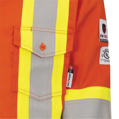 7743 FR-Tech&reg; Flame-Resistant Safety Shirt, Small, High Visibility Orange Rideout Tool & Machine Inc.