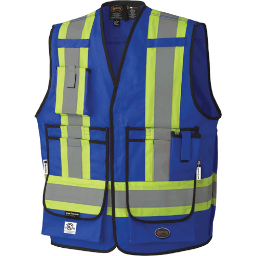 7733 FR-Tech&reg; Flame-Resistant Arc Surveyor's Vest, Small, Royal Blue, 9.7 cal/cm² Rideout Tool & Machine Inc.