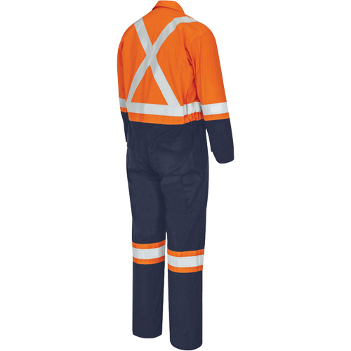 7702BB FR-Tech&reg; 2-Tone Safety Coverall, Size 36, Navy Blue/Orange, 10 cal/cm² Rideout Tool & Machine Inc.