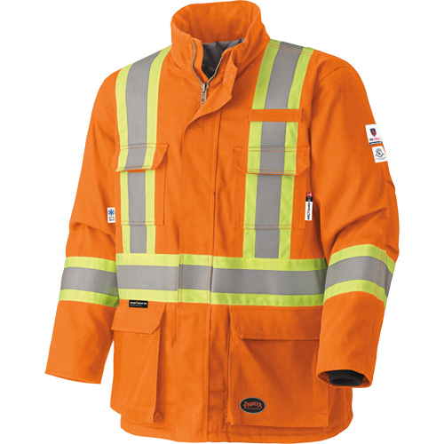 5533 Flame-Resistant Safety Parka, Small, High Visibility Orange, 58 cal/cm² Rideout Tool & Machine Inc.