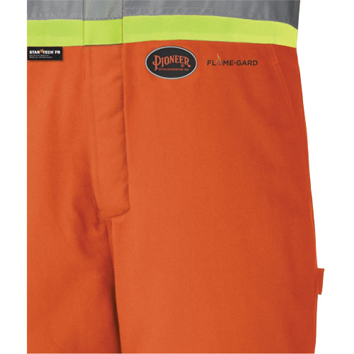 5534A Flame-Resistant Quilted Safety Overalls, Small, Orange Rideout Tool & Machine Inc.