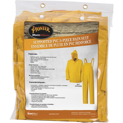 577 V&ecirc;tements imperm&eacute;ables 3 morceaux, Polyester/PVC, 6T-Grand, Jaune Rideout Tool & Machine Inc.