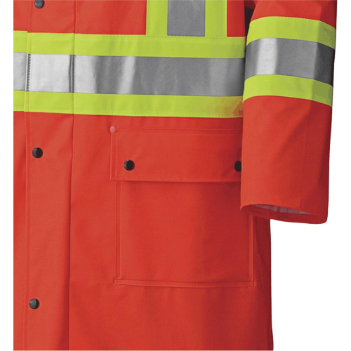 5896 Manteau long imperm&eacute;able et ignifuge, Petit, Orange haute visibilit&eacute; Rideout Tool & Machine Inc.