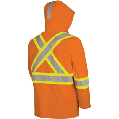 5880 Manteau de pluie ignifuge et protection contre les &eacute;clats d'arc &eacute;lectrique, T-petit, Orange haute visibilit&eacute;, 10 cal/cm² Rideout Tool & Machine Inc.