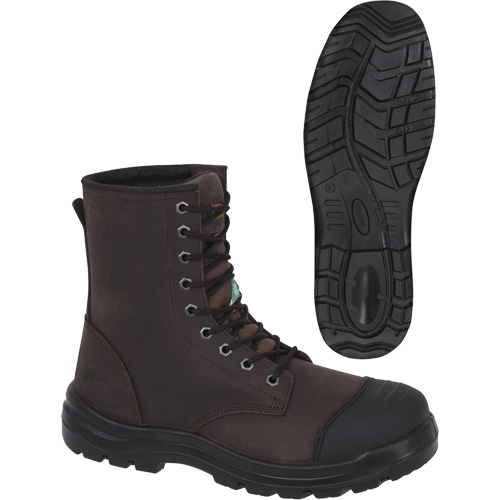 1028 Bottes de travail 8" marron, Cuir, Embout Acier, Taille 10 Rideout Tool & Machine Inc.