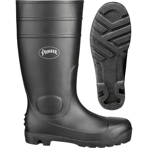 1011 Bottes de s&eacute;curit&eacute;, PVC, Pointure 10, Semelle R&eacute;sistant aux perforations Rideout Tool & Machine Inc.