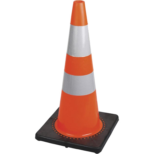 183 Premium Flexible Safety Cone, 28", Orange, 4" & 6" Reflective Collar(s) Rideout Tool & Machine Inc.