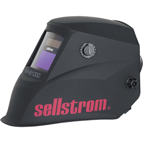 WHB1000 Advantage Series ADF Welding Helmet, 3.54" L x 1.57" W View Area, Black/Red Rideout Tool & Machine Inc.