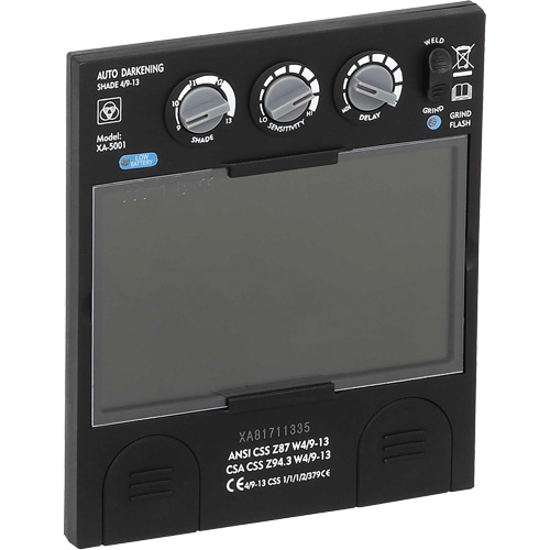 Filtre dobscurcissement automatique large &agrave; intensit&eacute; variable Advantage Plus, 5-1/4" la x 4-1/2" h Champ de vision, Pour utilisation avec S26200 Rideout Tool & Machine Inc.