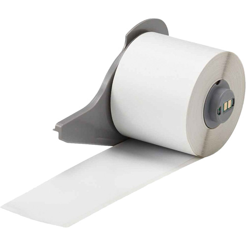 All-Weather Permanent Adhesive Label Tape, Vinyl, White, 2" Width Rideout Tool & Machine Inc.