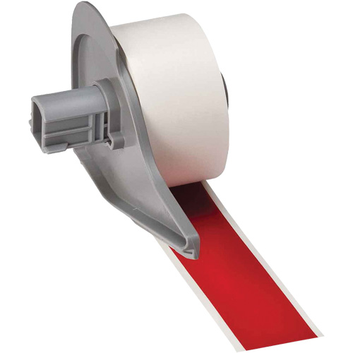All-Weather Permanent Adhesive Label Tape, Vinyl, Red, 1" Width Rideout Tool & Machine Inc.