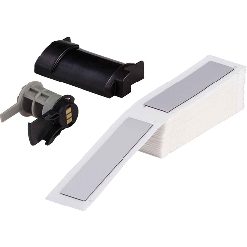 Raised Panel Labels, Polyester, 1" L x 4" H, White Rideout Tool & Machine Inc.