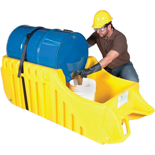 Chariot pour baril, 26,5'' lo x 26,5'' la x 5'' h, Cap. de d&eacute;versement 800 gal. US Rideout Tool & Machine Inc.