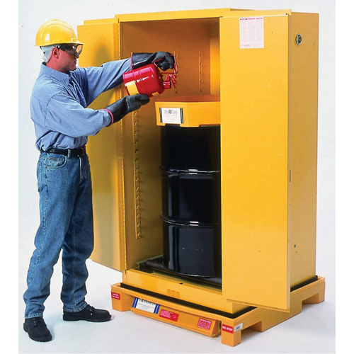 Single Drum Ultra-Safety Cabinet Bladder System&reg;, 37.8" L x 37.8" W x 6.3" H, 1500 lbs. Load Capacity Rideout Tool & Machine Inc.