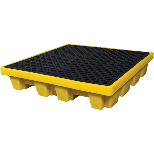 4-Drum Nestable Ultra-Spill Pallet&reg;, 66 US gal. Spill Capacity, 51" x 51" x 10" Rideout Tool & Machine Inc.