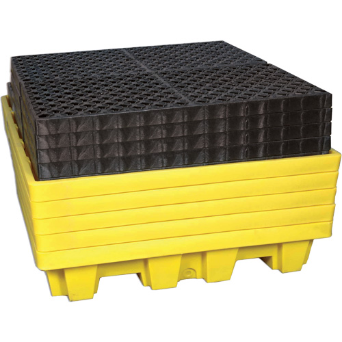 4-Drum Nestable Ultra-Spill Pallet&reg;, 66 US gal. Spill Capacity, 51" x 51" x 10" Rideout Tool & Machine Inc.
