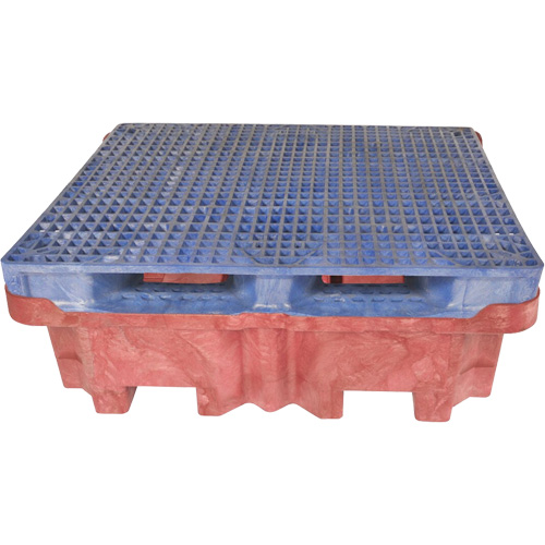 4-Drum Ultra-Spill King&reg; Flat Deck Spill Pallet, 85 US gal. Spill Capacity, 51" x 51" x 17.5" Rideout Tool & Machine Inc.