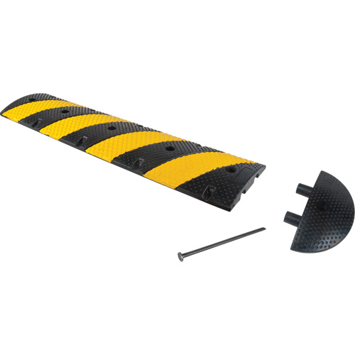 Speed Bump Kit, Rubber, 4' L x 11" W x 2" H Rideout Tool & Machine Inc.