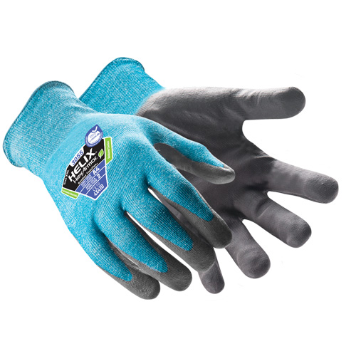 Gants r&eacute;sistants aux coupures Helix 3055 Bamboo TwinFlex, Taille 5/2T-petit, Calibre 18, Rev&ecirc;tement Nitrile, Enveloppe en PEHP/Polyamide, ASTM ANSI niveau A4 Rideout Tool & Machine Inc.