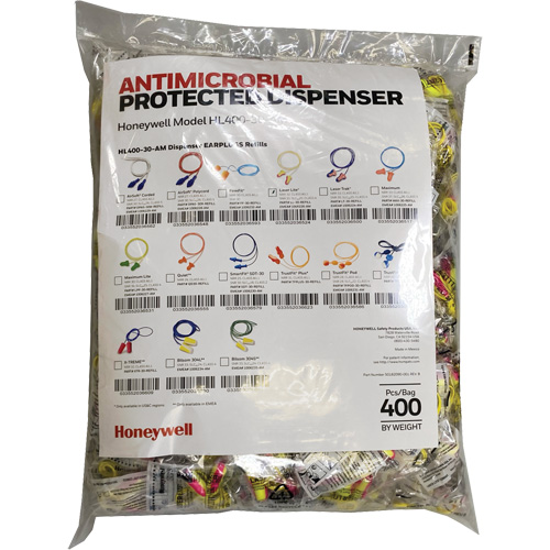 LL-30 Earplugs Refill for HL400 Dispenser, Bulk - Polybag, Corded Rideout Tool & Machine Inc.