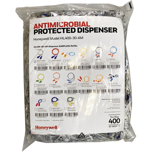 AS-30W Earplugs Refill for HL400 Dispenser, Bulk - Polybag, Corded Rideout Tool & Machine Inc.