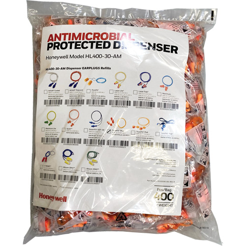 Recharge de bouchons doreille TFP-30 pour le distributeur HL400, Vrac - Sac en poly, Avec cordon Rideout Tool & Machine Inc.