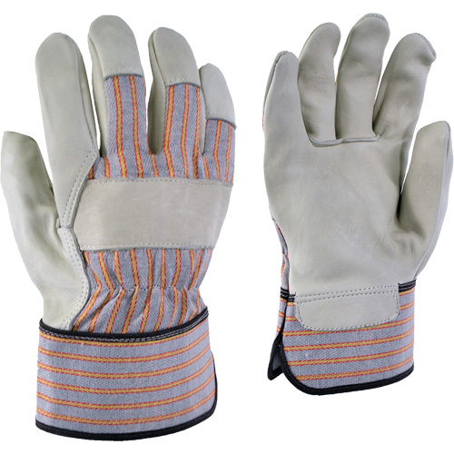 Gants de travail ray&eacute;s 24-61, T-petit, Paume en Cuir fleur de vache Rideout Tool & Machine Inc.