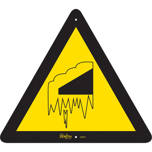 Falling Snow/Ice CSA Standard Safety Sign, 12" x 12", Aluminum, Pictogram Rideout Tool & Machine Inc.