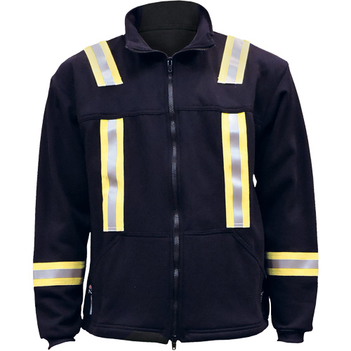 Veste FR ray&eacute;e en molleton &agrave; fermeture &agrave; glissi&egrave;re compl&egrave;te, Petit, Bleu marin Rideout Tool & Machine Inc.