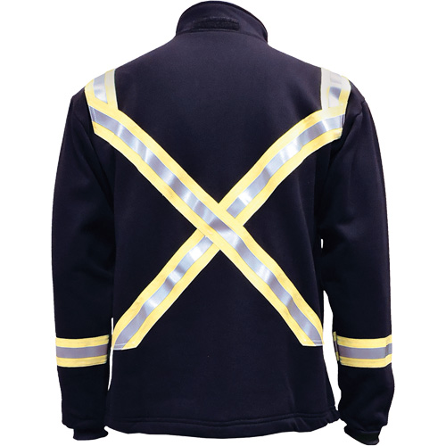 Veste FR ray&eacute;e en molleton &agrave; fermeture &agrave; glissi&egrave;re compl&egrave;te, Petit, Bleu marin Rideout Tool & Machine Inc.