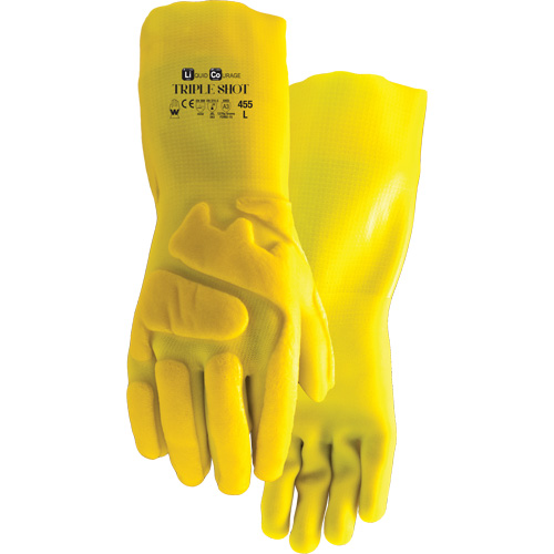 Gants r&eacute;sistant &agrave; la coupe 455 Triple Shot, Taille Grand, PVC, Doublure en Nylon Rideout Tool & Machine Inc.