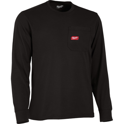 Gridiron Long-Sleeved Pocket-T-Shirt, Men's, Small, Black Rideout Tool & Machine Inc.