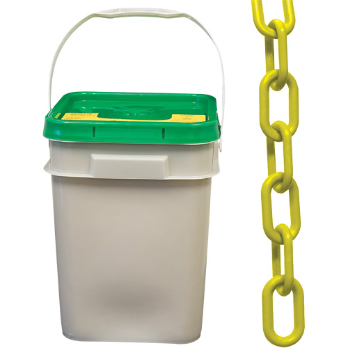 Chaîne de s&eacute;curit&eacute; en plastique robuste, Jaune Rideout Tool & Machine Inc.