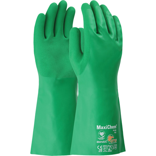 ATG MaxiChem&reg; Chemical-Resistant Gloves, Size Small, 14" L, Nitrile Rideout Tool & Machine Inc.