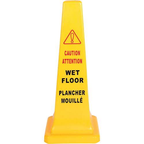 Wet Floor Safety Cone, Bilingual with Pictogram Rideout Tool & Machine Inc.