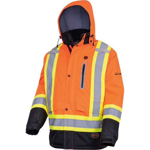 5407 Manteau de s&eacute;curit&eacute; imperm&eacute;able, isol&eacute;e et chauff&eacute;e, Hommes, Petit, Orange haute visibilit&eacute; Rideout Tool & Machine Inc.