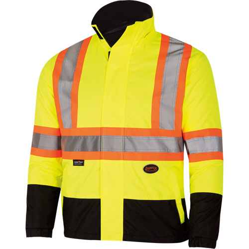 5771 Manteau de s&eacute;curit&eacute; imperm&eacute;able r&eacute;versible, Polyester/Polyur&eacute;thane, Jaune lime haute visibilit&eacute;, Petit Rideout Tool & Machine Inc.