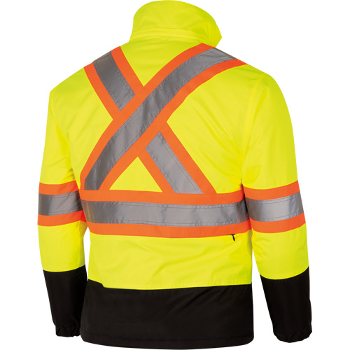 5771 Manteau de s&eacute;curit&eacute; imperm&eacute;able r&eacute;versible, Polyester/Polyur&eacute;thane, Jaune lime haute visibilit&eacute;, Petit Rideout Tool & Machine Inc.