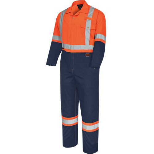 5514BB Combinaison de s&eacute;curit&eacute; 2 tons avec fermeture &agrave; glissi&egrave;re, 36, Orange haute visibilit&eacute;/Bleu marin Rideout Tool & Machine Inc.