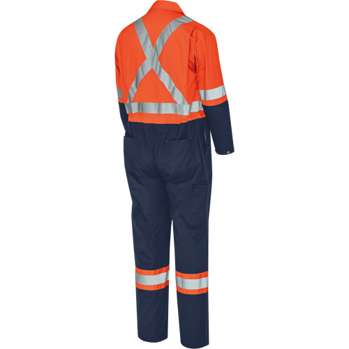 5514BBT Combinaison de s&eacute;curit&eacute; 2 tons avec fermeture &agrave; glissi&egrave;re, 40 (grand taille), Orange haute visibilit&eacute;/Bleu marin Rideout Tool & Machine Inc.