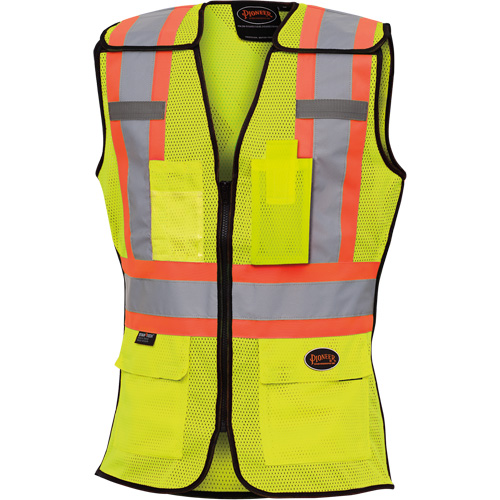489 Women's High-Visibility Safety Tear-Away Vest, High Visibility Lime-Yellow, X-Small, Polyester Rideout Tool & Machine Inc.