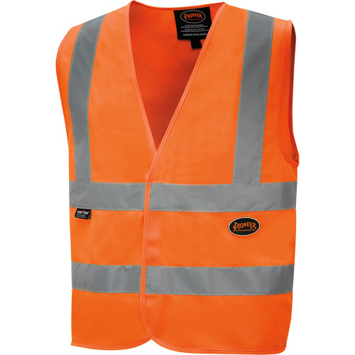 6885 Veste de s&eacute;curit&eacute; haute visibilit&eacute; en tricot chaîne, Orange haute visibilit&eacute;, Petit, Polyester Rideout Tool & Machine Inc.